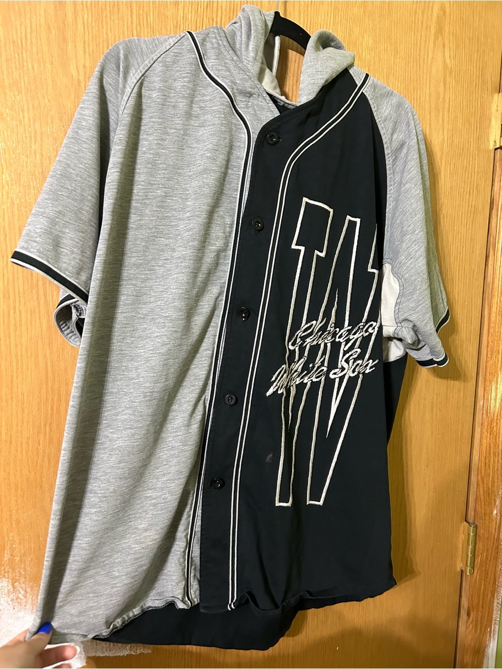 NBA Chicago White Sox Two-Tone Hoodie Button-Up Genuine Merchandise